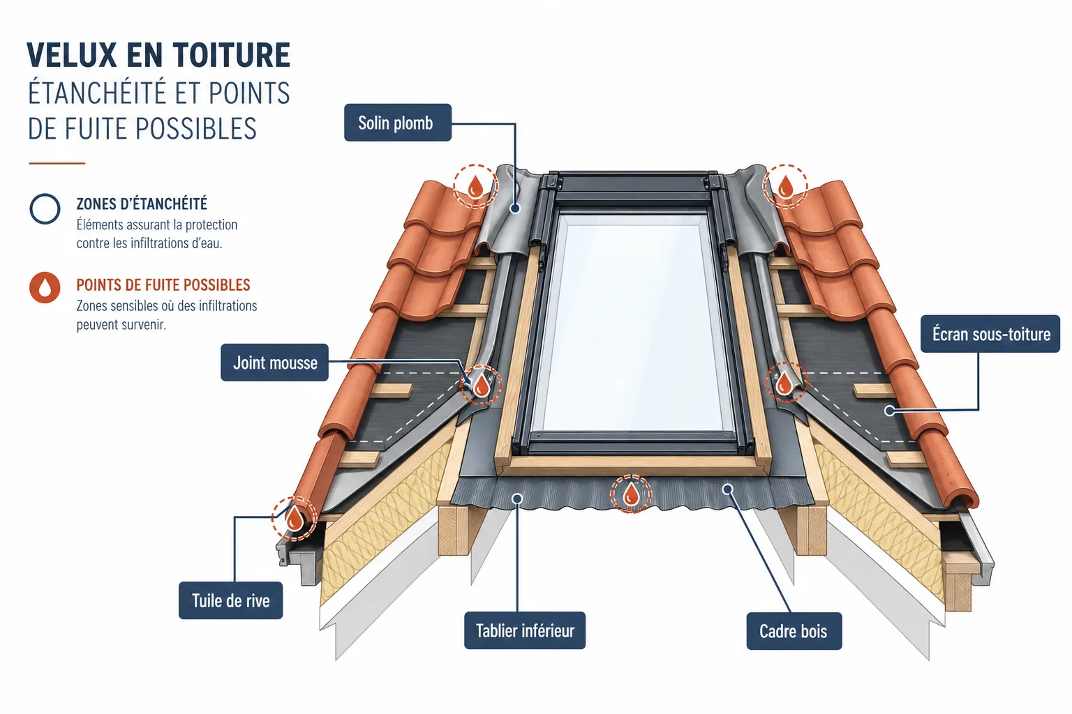 Velux qui fuit : causes, diagnostic et réparation
